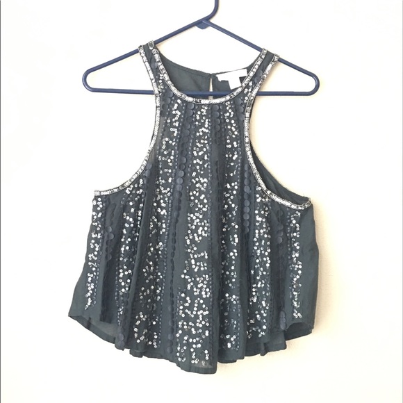 Tops - Forever 21 Green sequin top